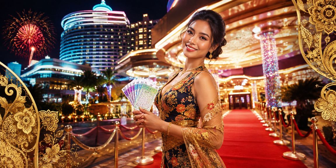 Lottery and jackpot atmosphere with batik styling at Genting Highlands, Malaysia